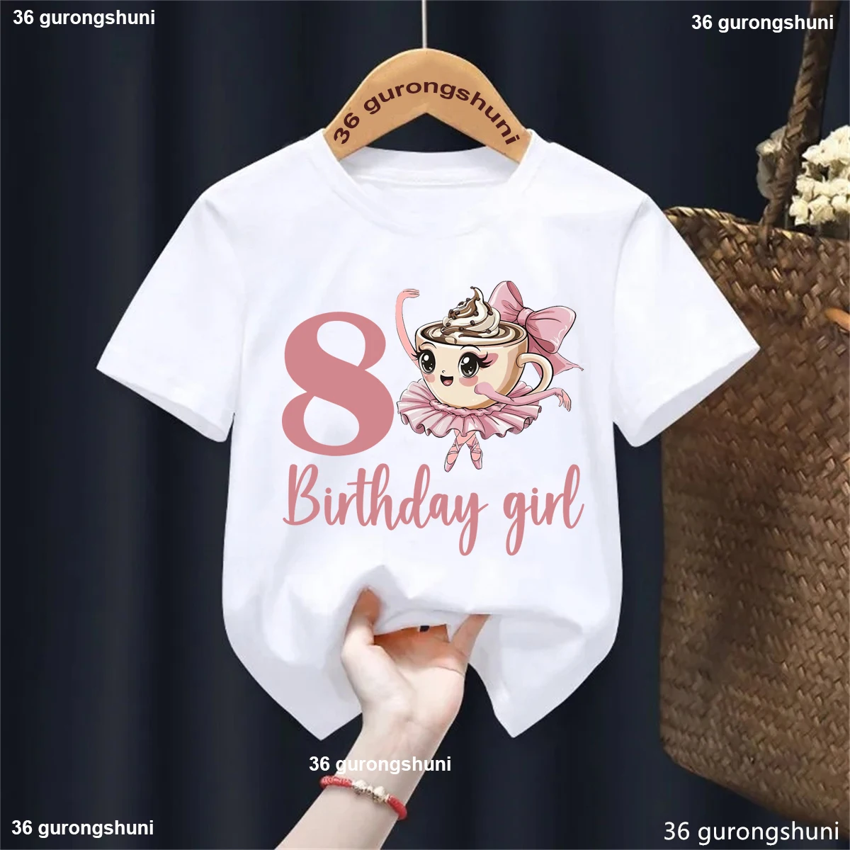 Camiseta estampada de bailarina para niña – Fresca en verano