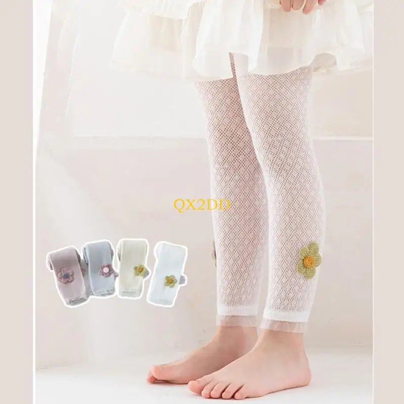 QX2D leggings florales para niña suaves y transpirables - imagen 5