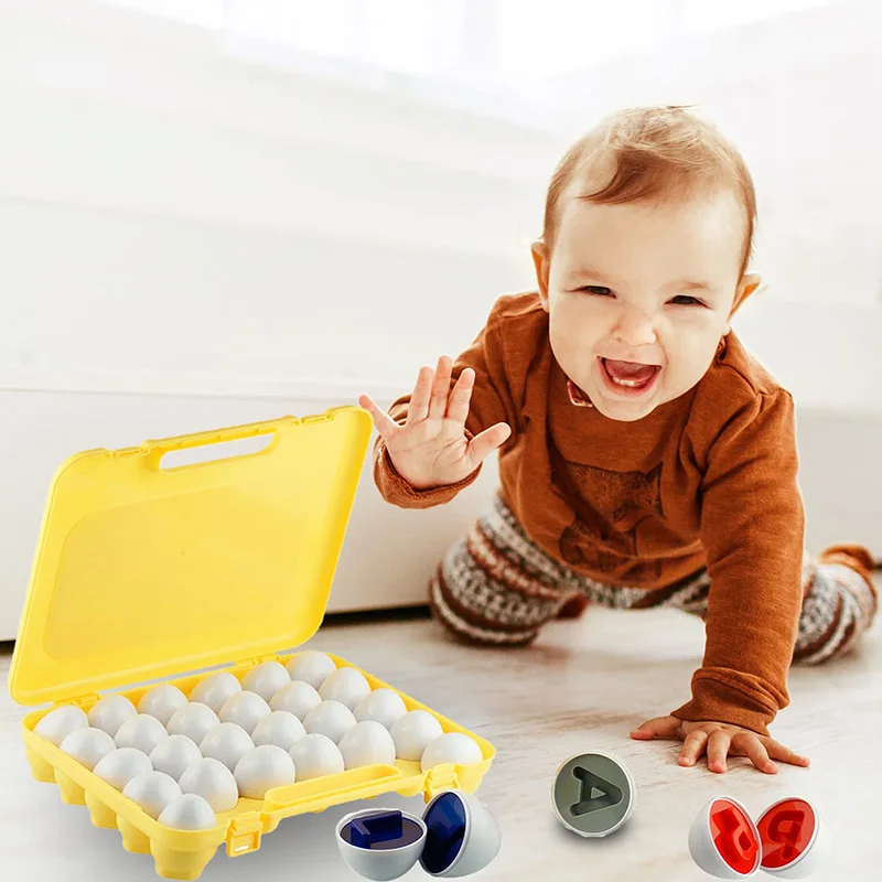 Juguete Montessori huevos Pascua clasificación colores infantil - imagen 5