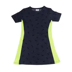Aa-girl Vestido vaquero acanalado para niña – Algodón suave