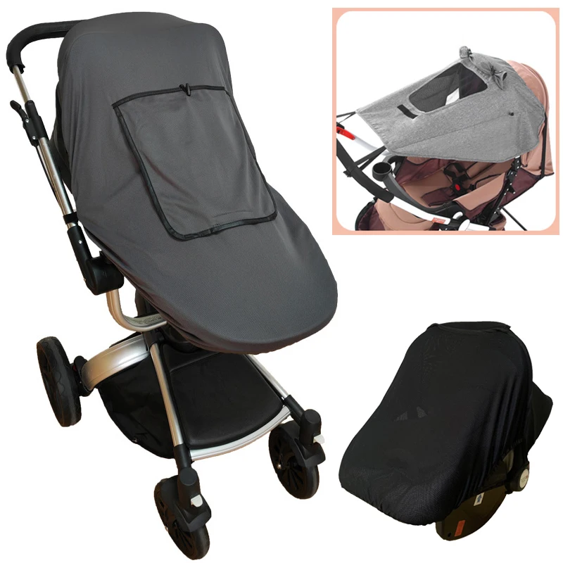 Parasol para cochecito de bebé con protección solar UV y toldo - imagen 5