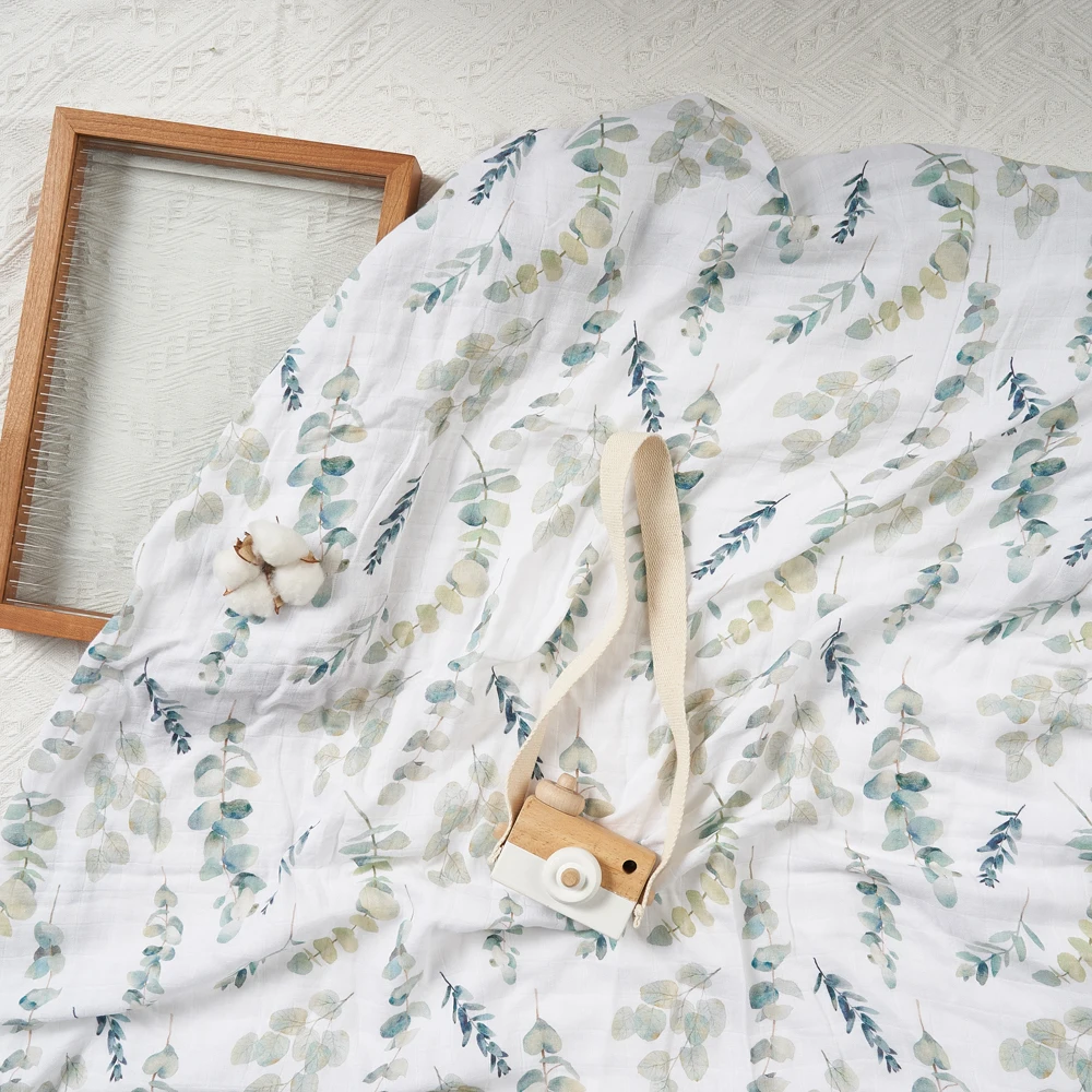 Manta muselina de algodón de bambú para bebé – Suave envolvente HappyFlute - imagen 4