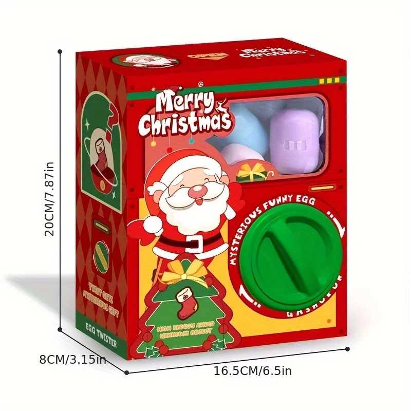 Huevo giratorio de madera con reno – Juguete navideño para niños