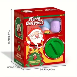 Huevo giratorio de madera con reno – Juguete navideño para niños
