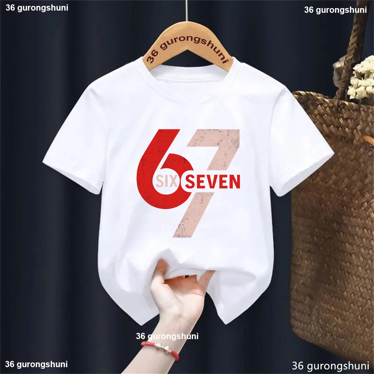 Six Seven Camiseta Manga Corta Kawaii para Niños y Niñas - imagen 4