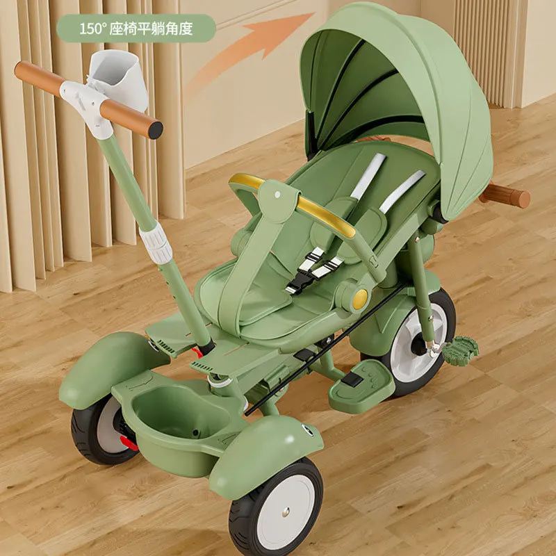 Triciclo para niños con música y carrito de paseo - imagen 4