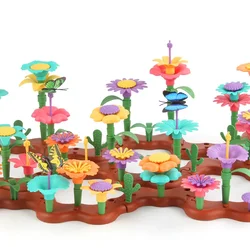Juguetes de construcción de flores para niños en edad preescolar