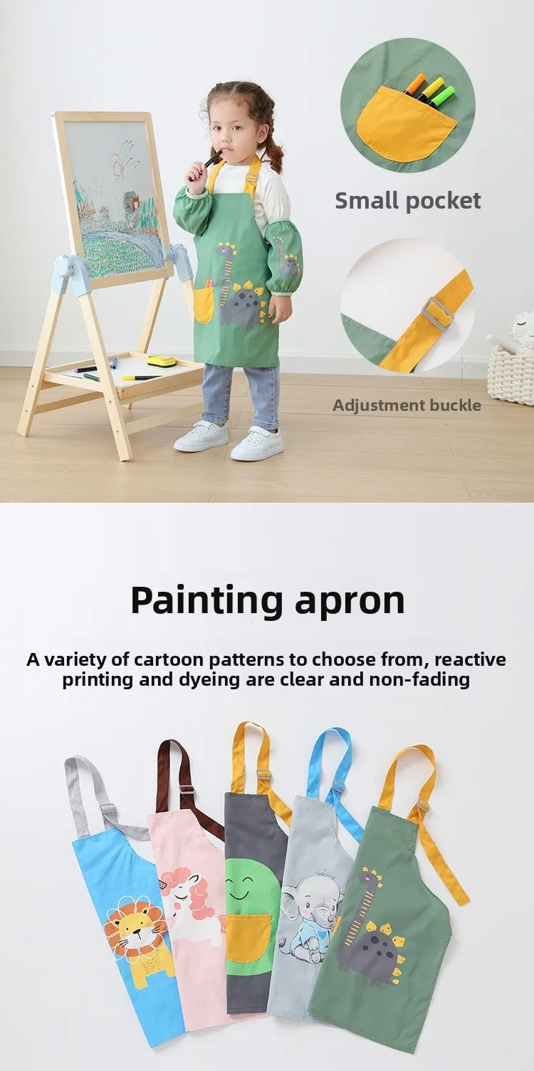 Bata de pintura infantil con diseño divertido