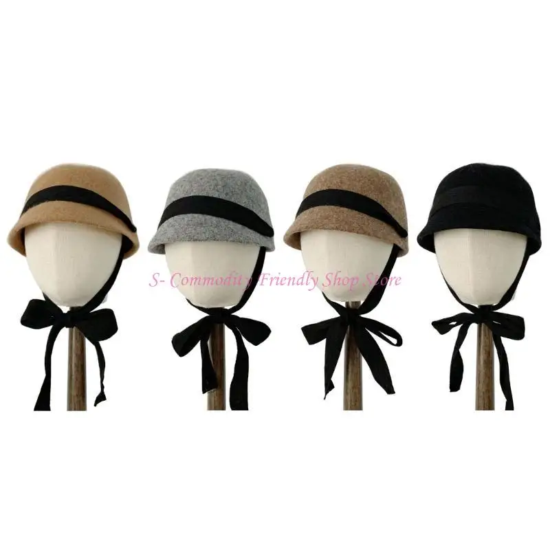 Gorro ecuestre de lana para niños pequeños con correa ajustable - imagen 4