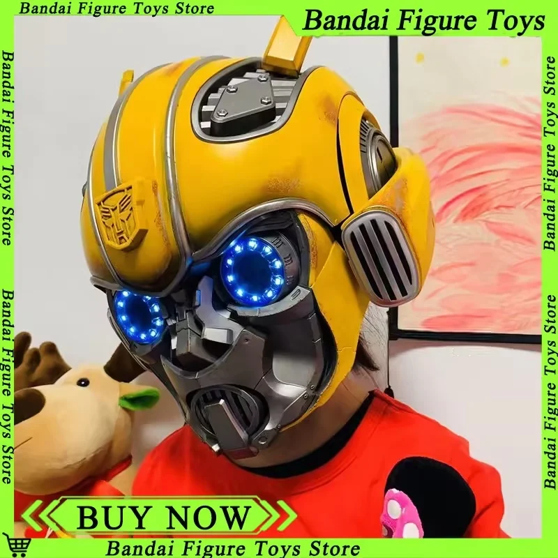 Máscara Bumblebee con control por voz y Bluetooth, luz en ojos