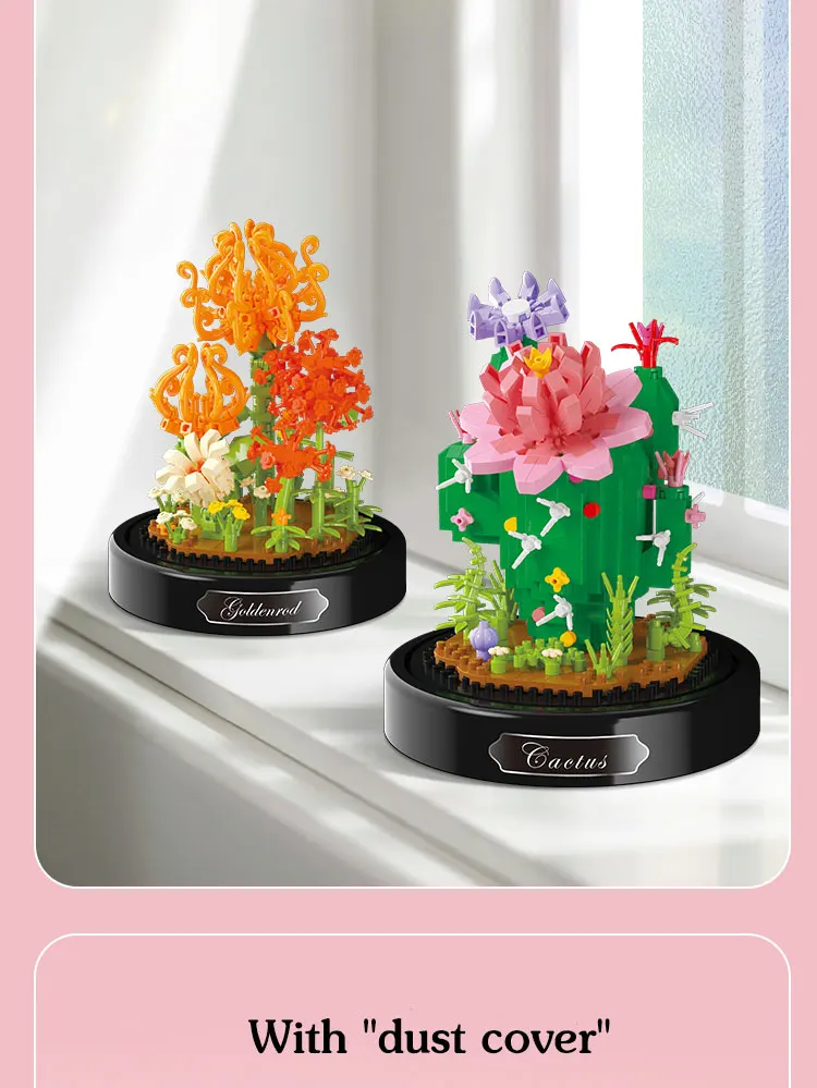 Flor decorativa ensamblada en plástico ABS