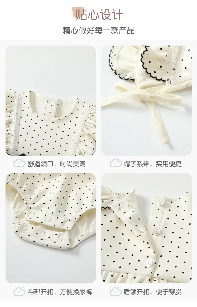 Detalle del estampado de puntos