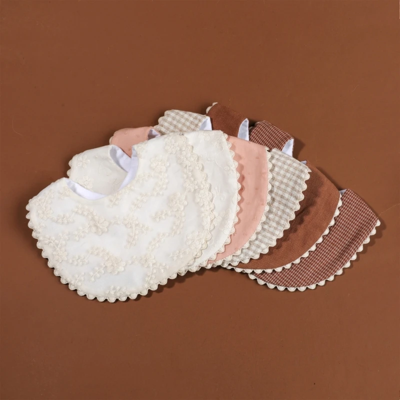 Babero de muselina de algodón con estampado bordado y felpa - imagen 5