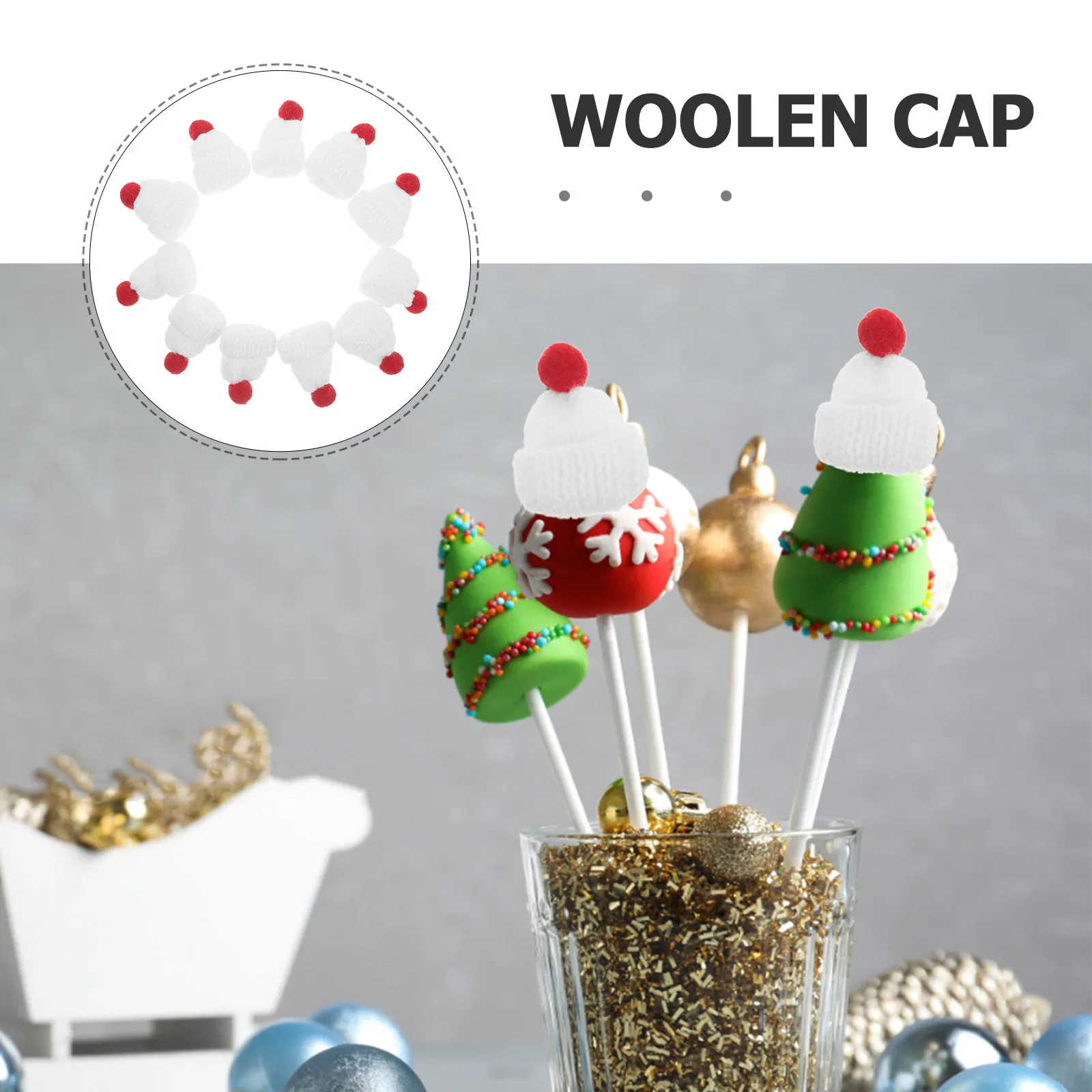 Gorro de Santa Claus tejido a mano para bebé navideño - imagen 2