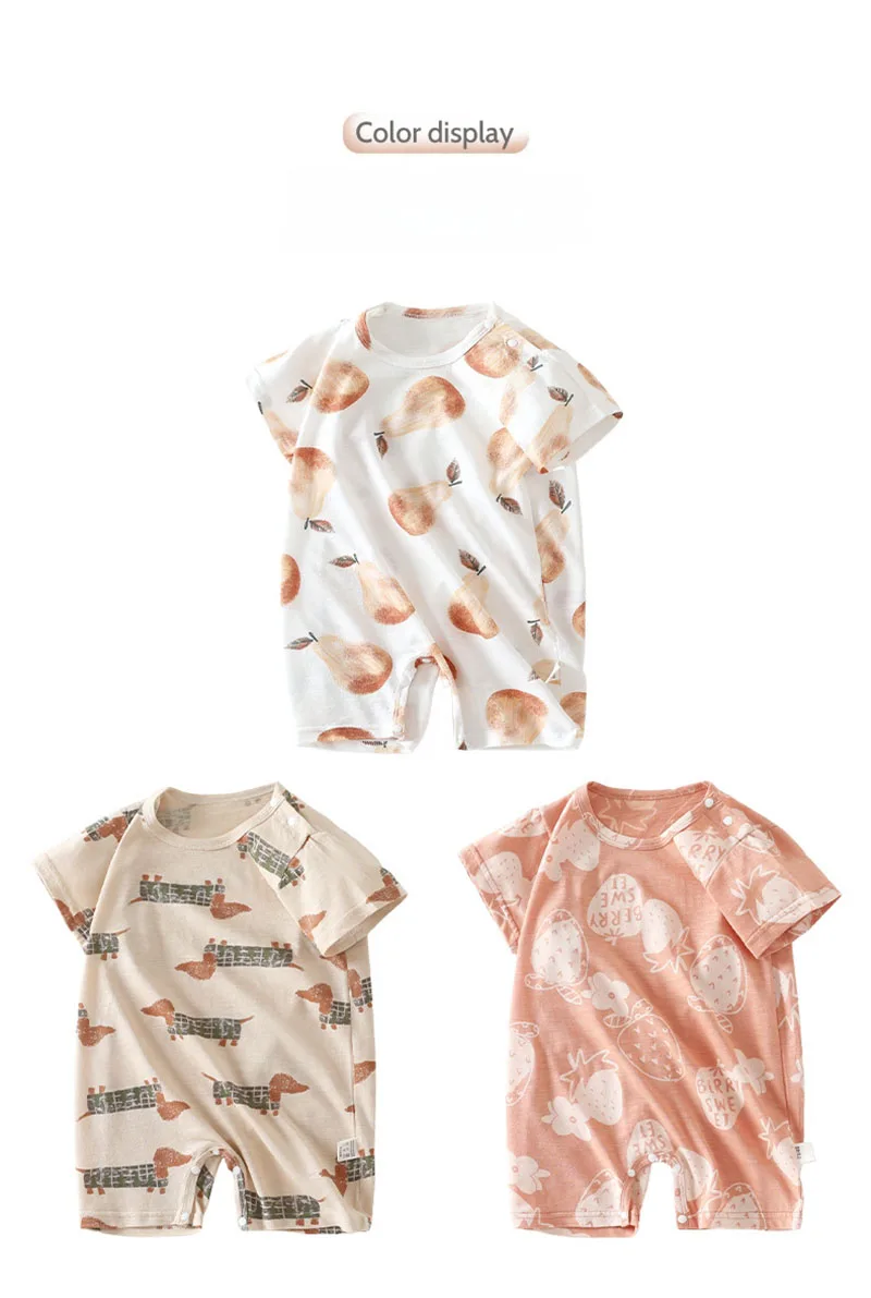 Mono veraniego de una pieza para bebé con estampado animal - imagen 3