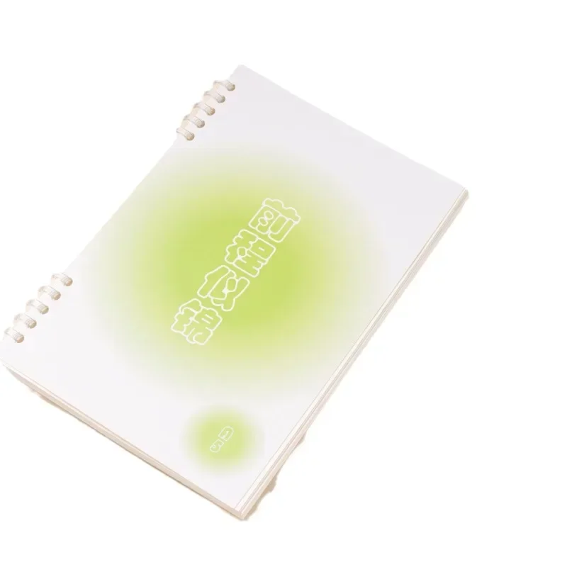 Cuaderno de hojas sueltas con portada forrada, estilo tierno