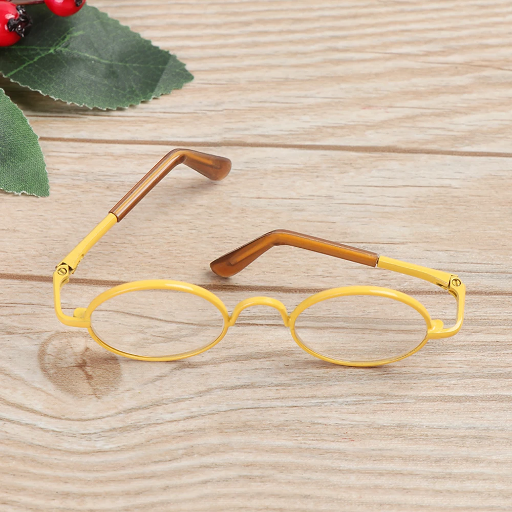 Gafas vintage para muñecas – Marco de felpa con metal - imagen 3