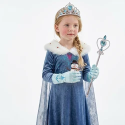 Disfraz reina de hielo para niñas con capa y corona
