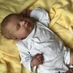 NPK Muñeca reborn realista con tacto suave y pelo dibujado a mano