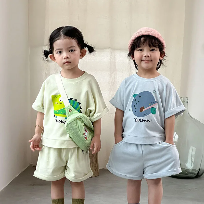 Conjunto veraniego para niños estampado de animales ligero - imagen 4