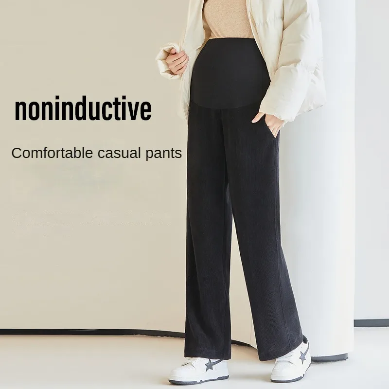 Pantalones de maternidad de pierna ancha – Holgados y elegantes - imagen 3
