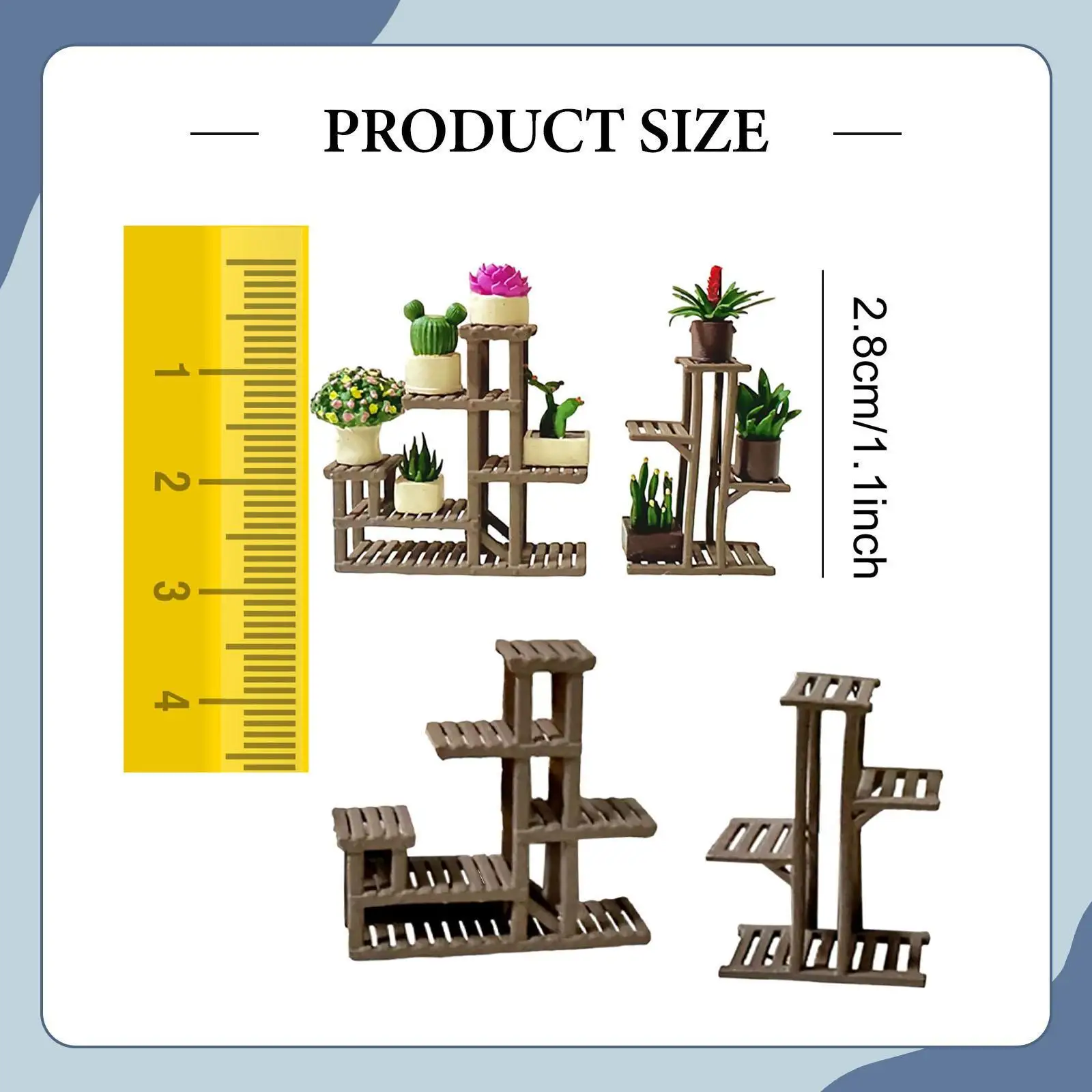 Soporte de plantas para casa de muñecas: micropaisaje decorativo - imagen 5