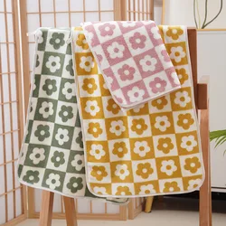 Toalla de microfibra Coral absorbente de baño terciopelo con flores