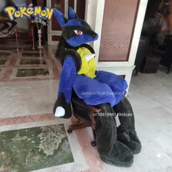 Peluche Pokémon Lucario y Zeraora grande, tipo almohada