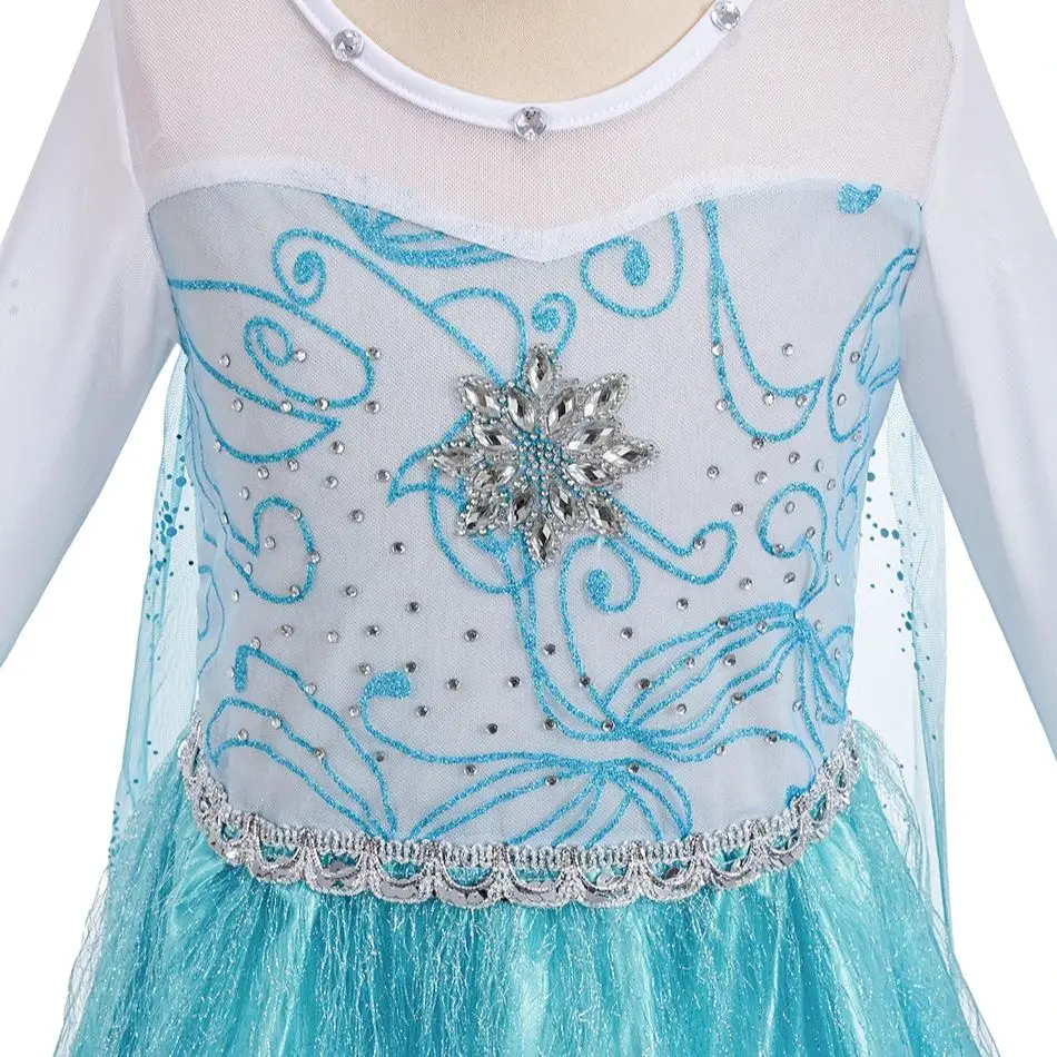 Disfraz de Reina de las Nieves para niñas pequeñas con vestido elegante