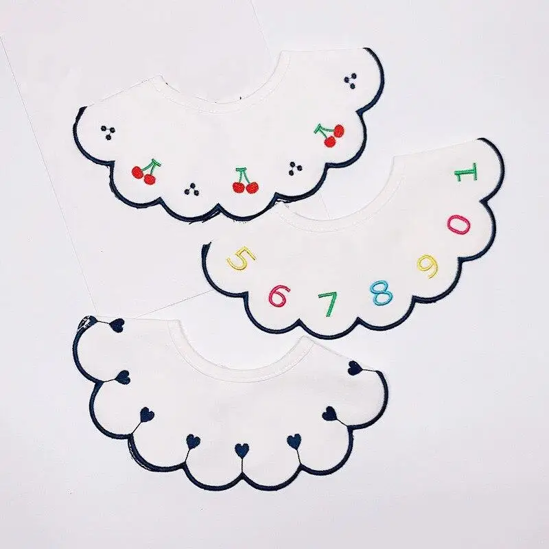 Baberos bandana impermeables de algodón para bebé – Redondos - imagen 2