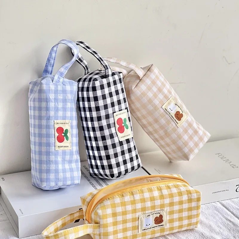 Estuche escolar con oso bordado – Gran capacidad para lpices - imagen 4