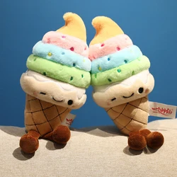 Peluche helado cono arcoíris colorido para niños, regalo