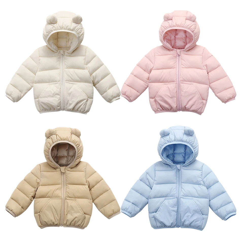 Parka acolchada invernal con orejas de oso y bolsillo - imagen 5