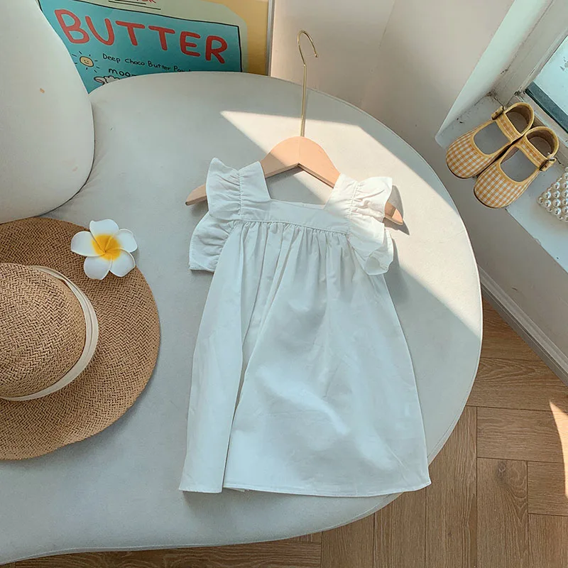 Vestidos verano niña – Manga acampanada y cuello cuadrado - imagen 5