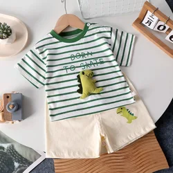 Conjunto niño estampado de algodón: camiseta y short a juego