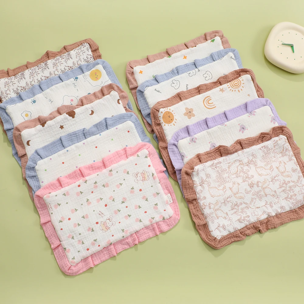 Almohada plana para bebé recién nacido – cojín de algodón con estampado - imagen 5