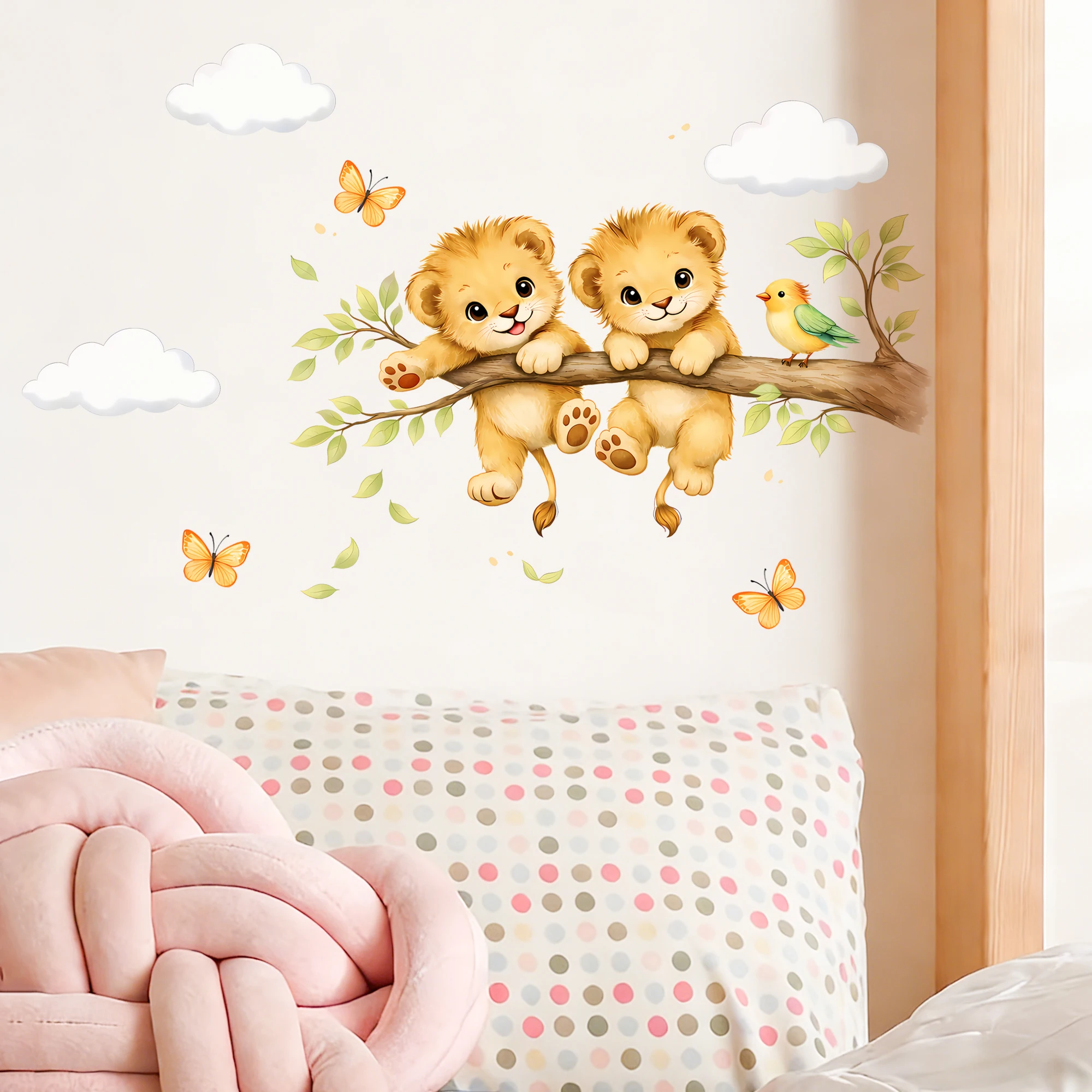 Vinilos de pared león bebé removibles para habitación infantil - imagen 3