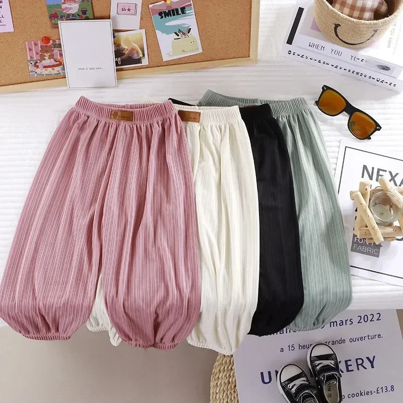 Pantalones sueltos de verano transpirables para niños y niñas - imagen 4