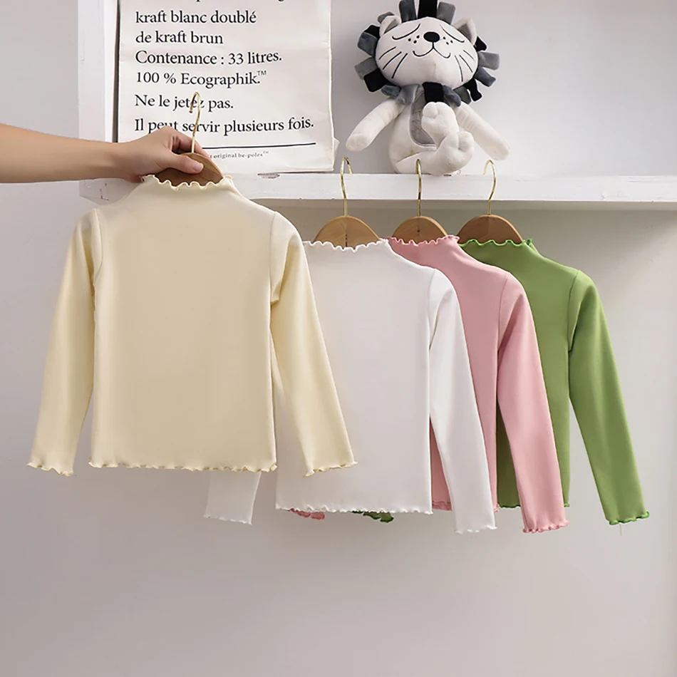 Camiseta de manga larga con volantes para niña – Suave y cálida para invierno - imagen 2