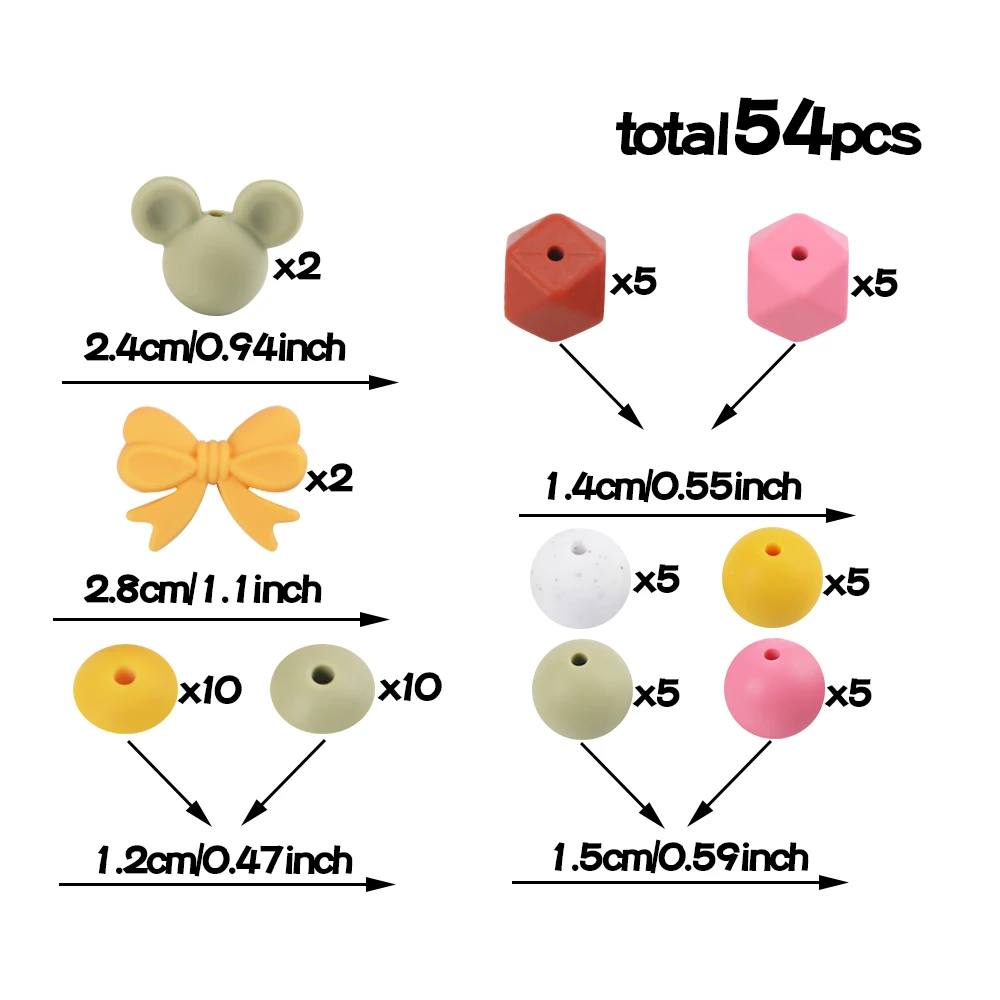 LOFCA Cuentas de silicona para dentición – Mickey Mouse - imagen 2