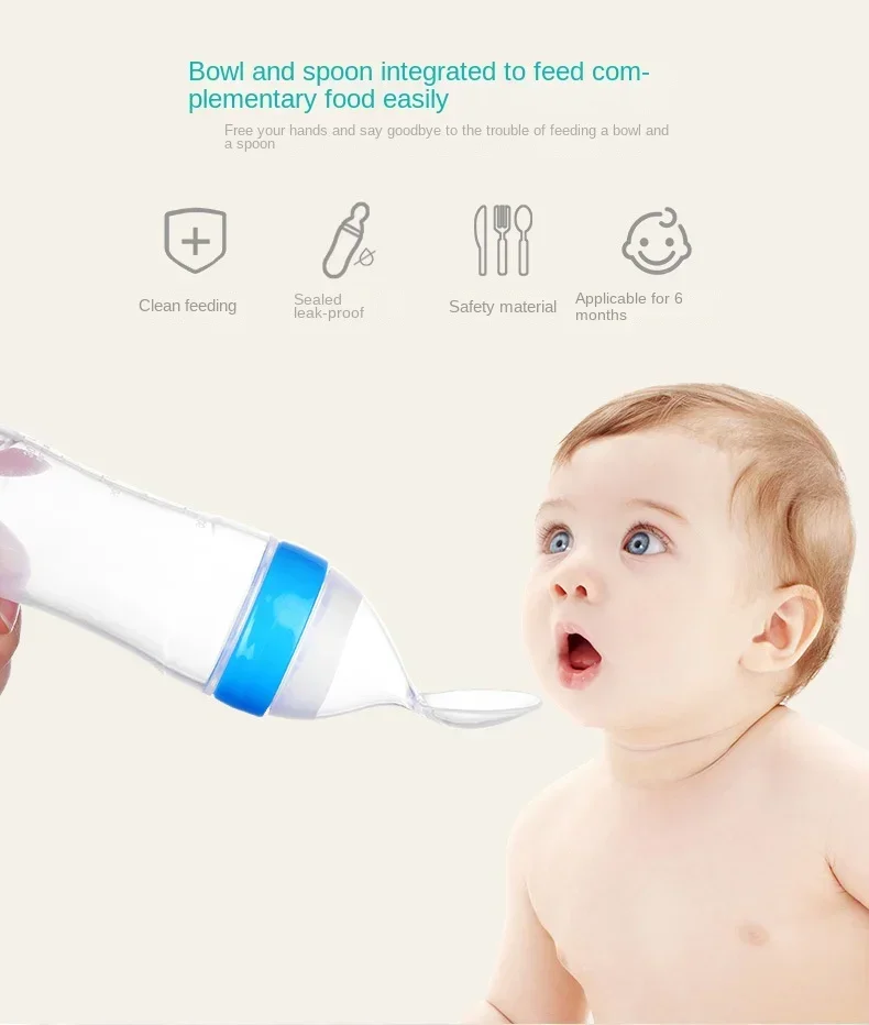 Botella exprimible de silicona y accesorios