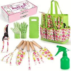 Herramientas de jardinería para niños con bolsa organizadora