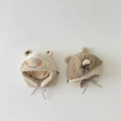 Gorro de invierno para bebé con orejeras, cálido y antiviento