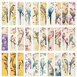 Marcapáginas decorativos de pájaros para volver al cole