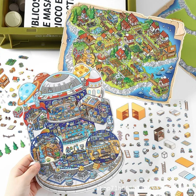 Pegatinas decorativas 3D para habitación infantil – Diseño paisaje - imagen 3