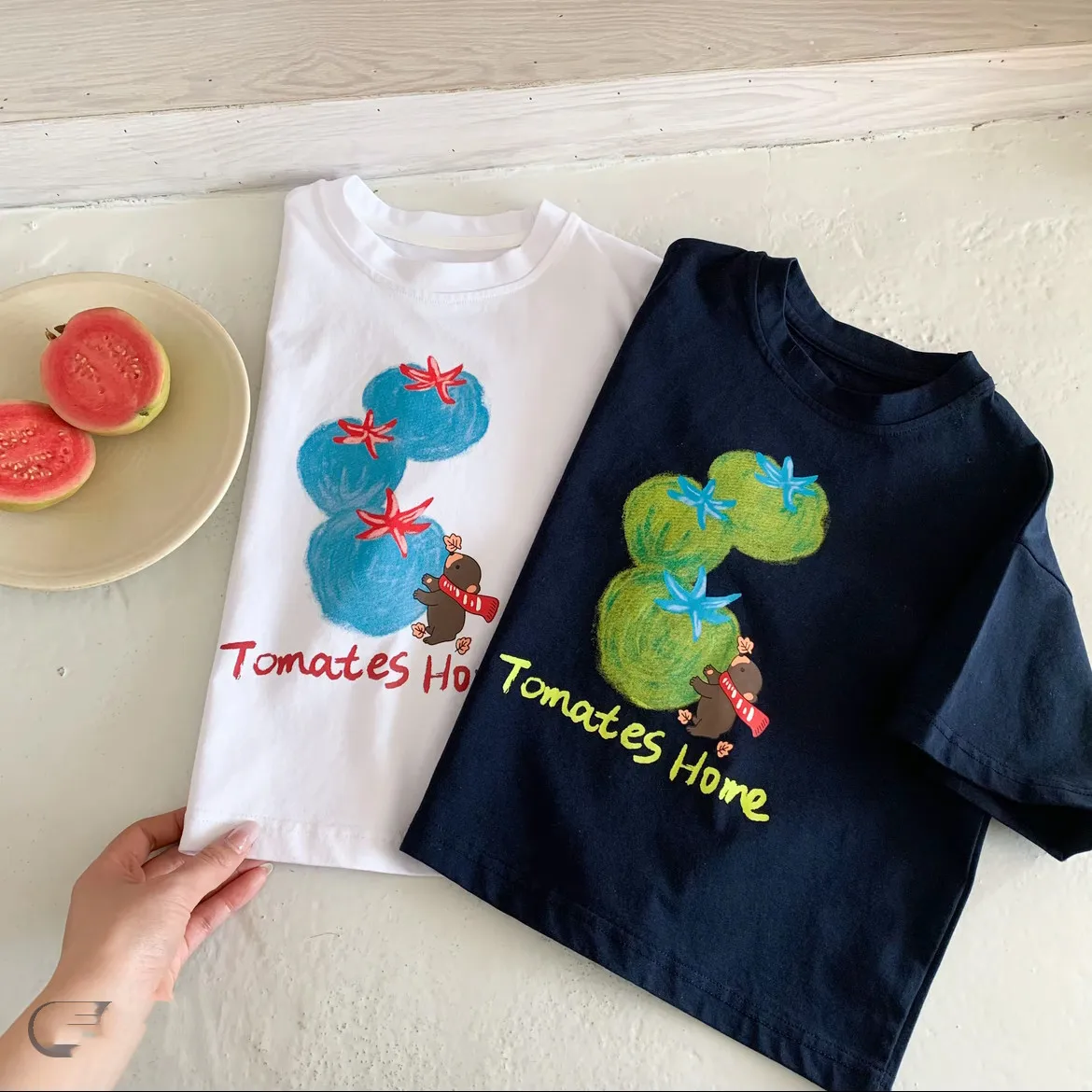 MILANCEL camiseta de verano holgada ventilada con dibujos de tomate - imagen 2