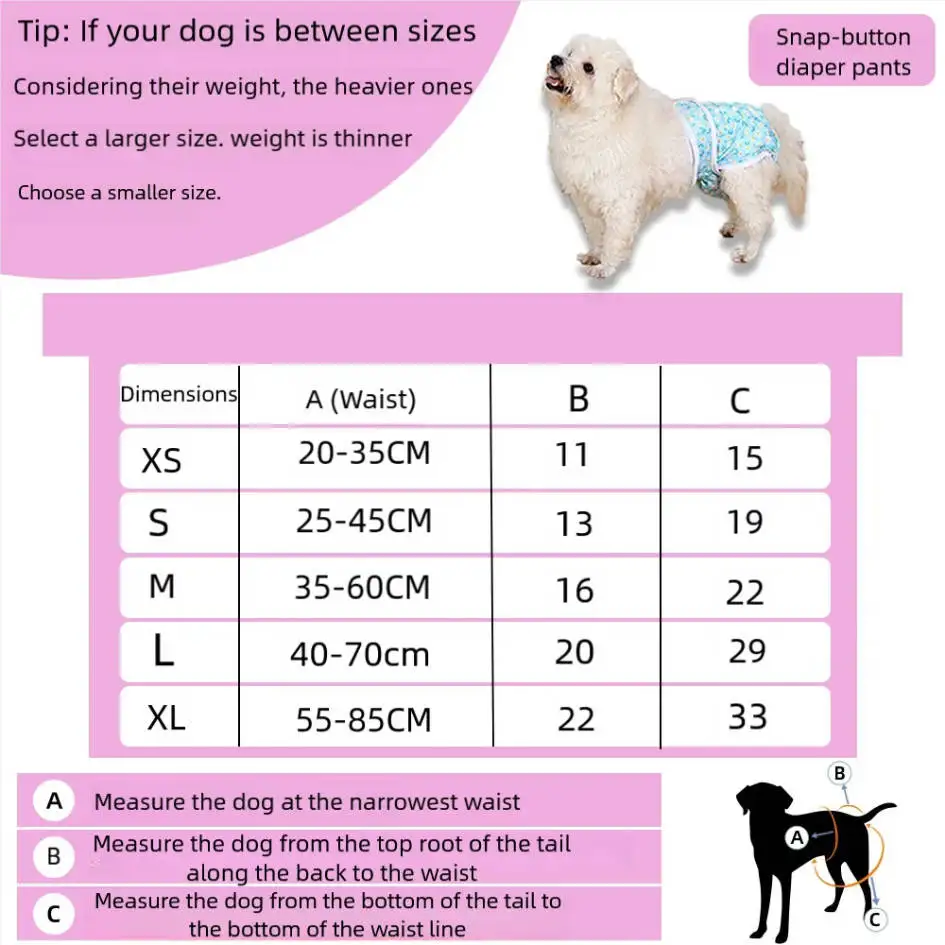 Pañales reutilizables para perros hembras impermeables y transpirables - imagen 4