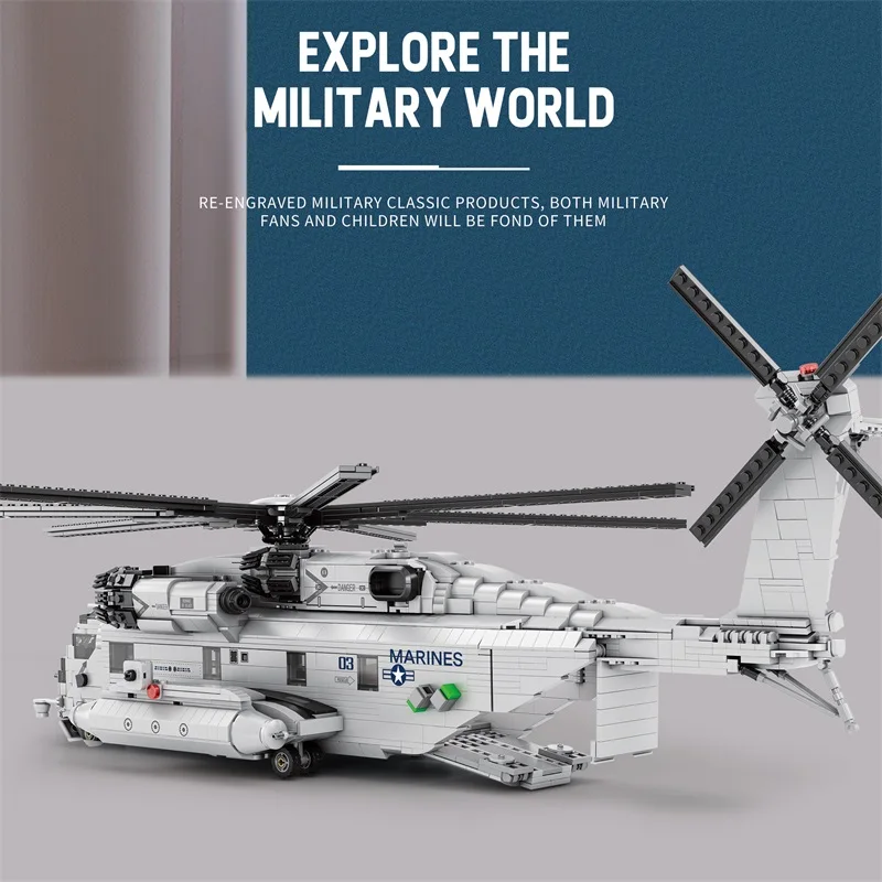 Helicóptero de construcción militar CH-53E – Juguete para niños - imagen 4
