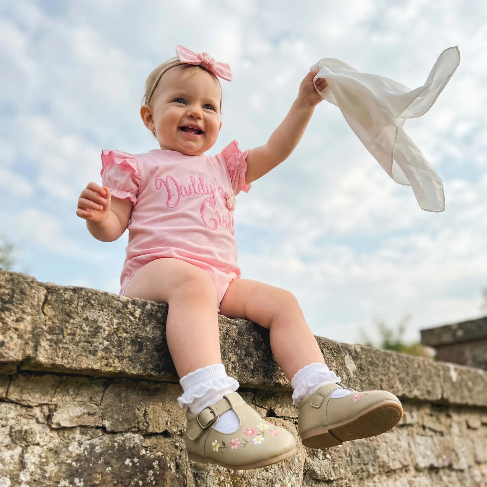 Conjunto bodies verano para bebé niña floral y diadema - imagen 5