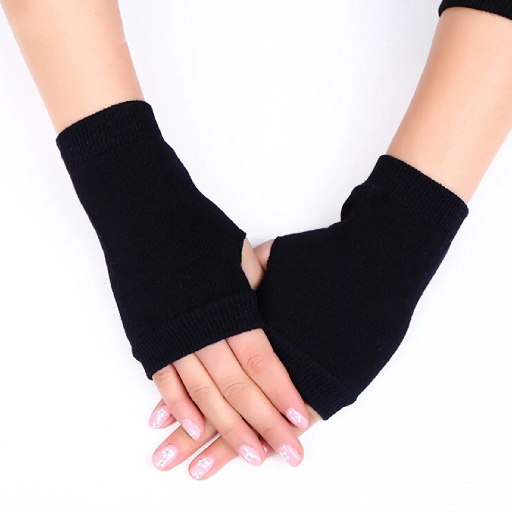 Guantes sin dedos de punto cortos estilo punk unisex - imagen 5